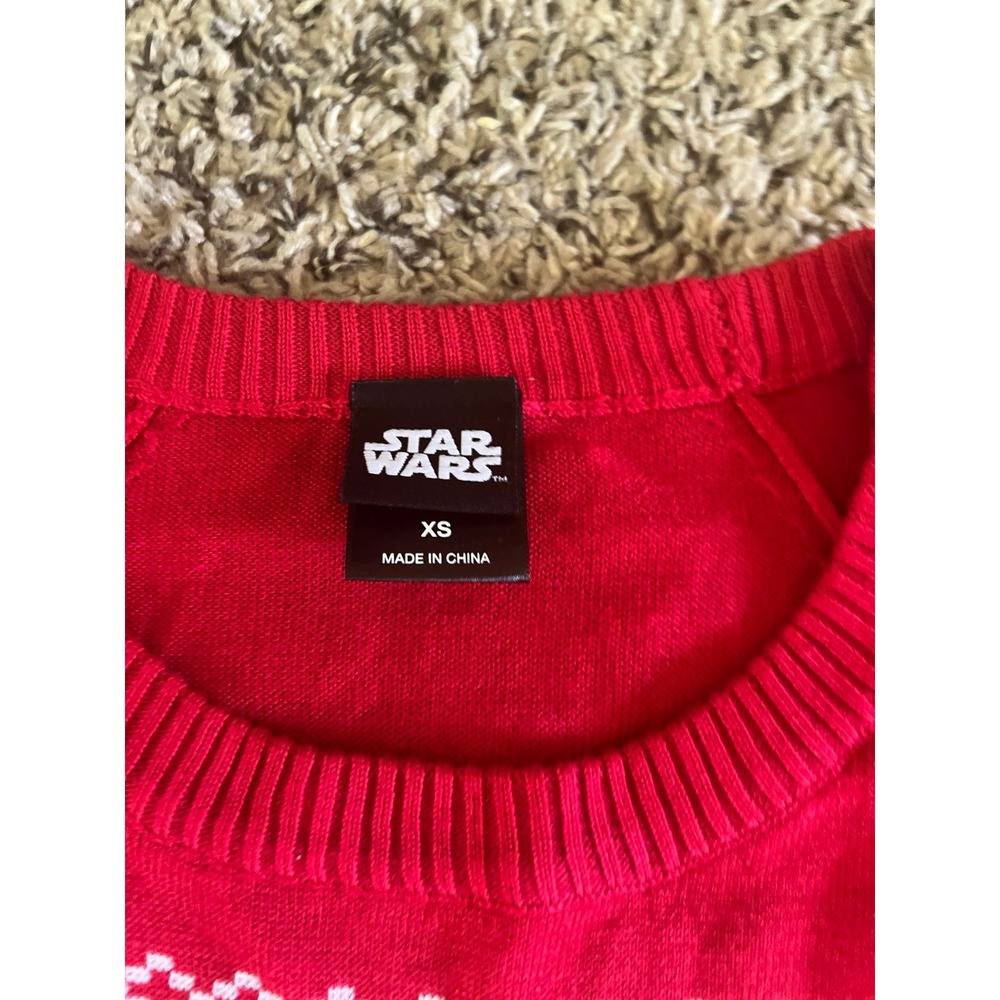 Star Wars‎ Woman's R2D2 Red Ugly Christmas Sweater Size XS - Picture 3 of 7